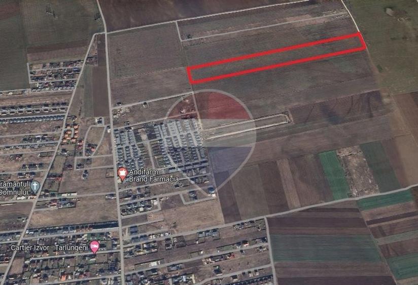 Teren agricol intravilan de 52410 mp, în Tărlungeni
