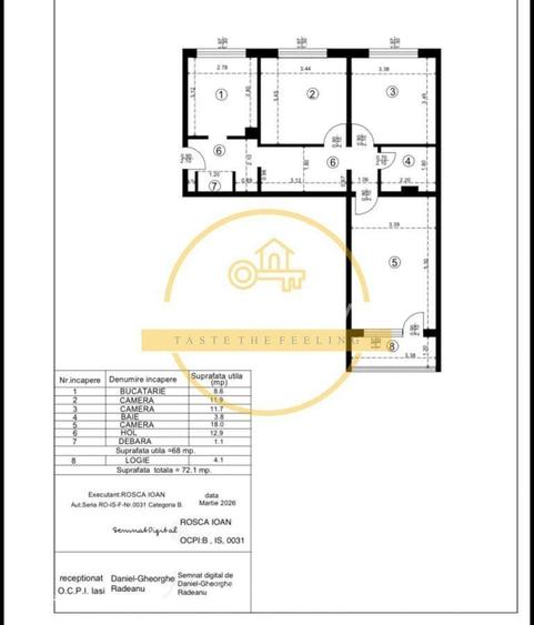 Apartament cu 3 camere decomandat în Alexandru cel Bun