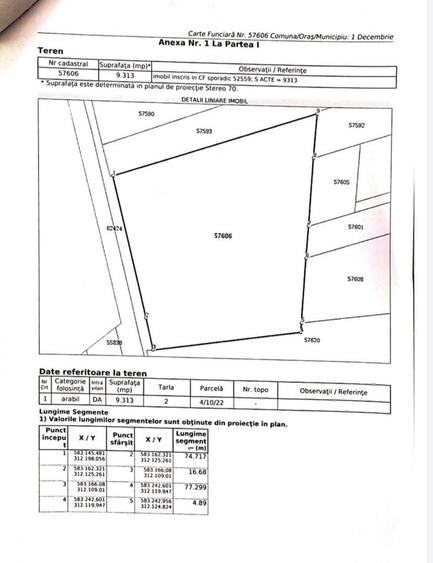 Teren agricol intravilan de 9313 mp, în 1 Decembrie
