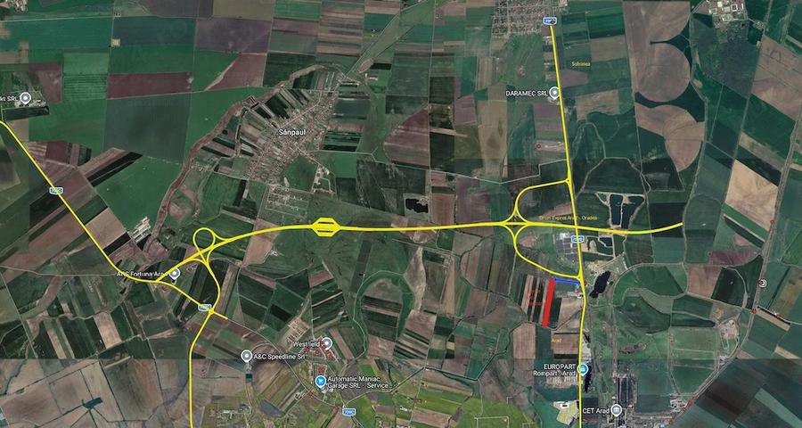Teren langa coborarea de pe drumul expres Arad Oradea - 1