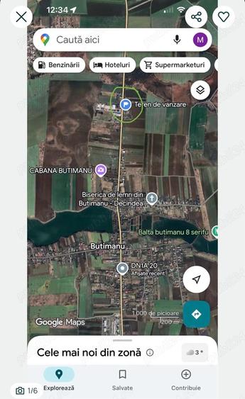 Teren de 6700 mp, în Butimanu