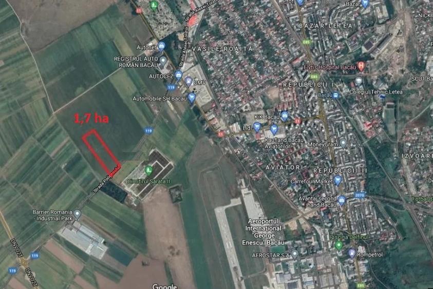 Teren de 17000 mp, în Vest