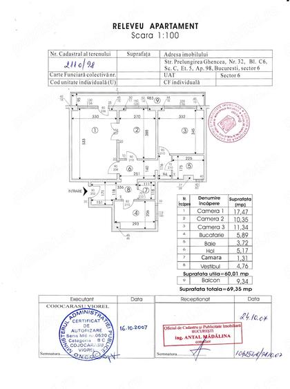 Apartament cu 3 camere decomandat în Drumul Taberei