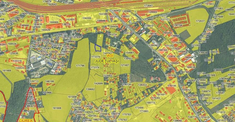 Teren Construcții intravilan de 1712 mp, în Bucium