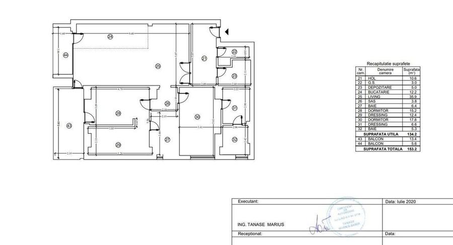 Apartament cu 3 camere, mobilat în Floreasca