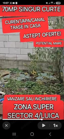 Casă cu 1 camere cu Teren 30 Mp în Central