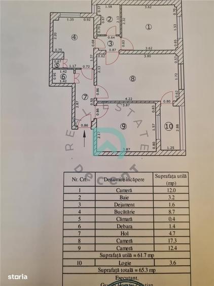 Apartament cu 3 camere decomandat în Astra