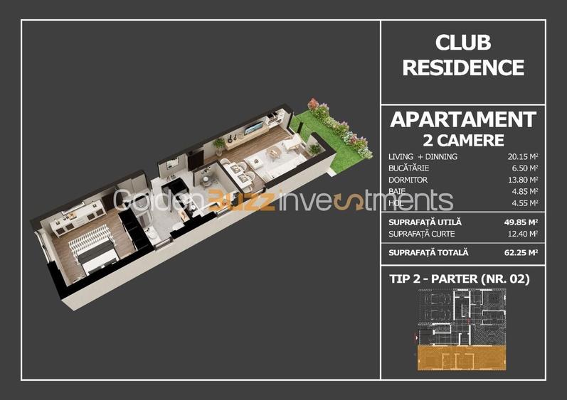Apartament cu 2 camere decomandat în Metalurgiei