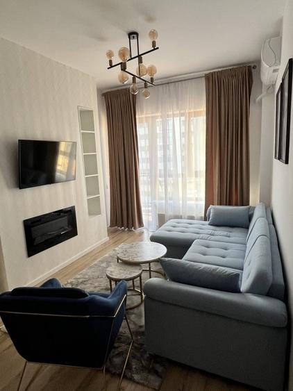 Apartament cu 2 camere semidecomandat, mobilat în Mihai Bravu