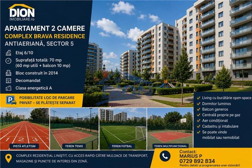 Apartament cu 2 camere decomandat, mobilat în 13 Septembrie