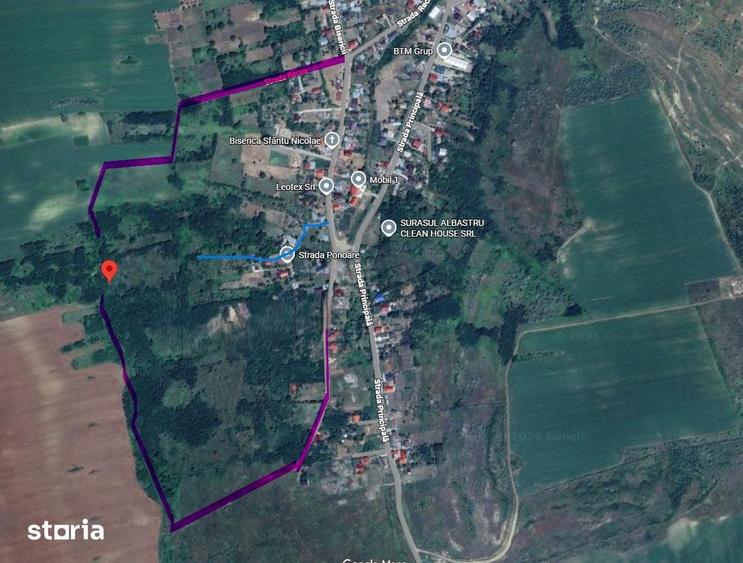 Teren de 400 mp, în Miroslava