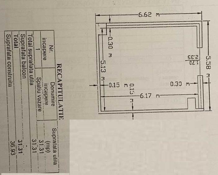 Spațiu comercial, de 32 mp, în Central