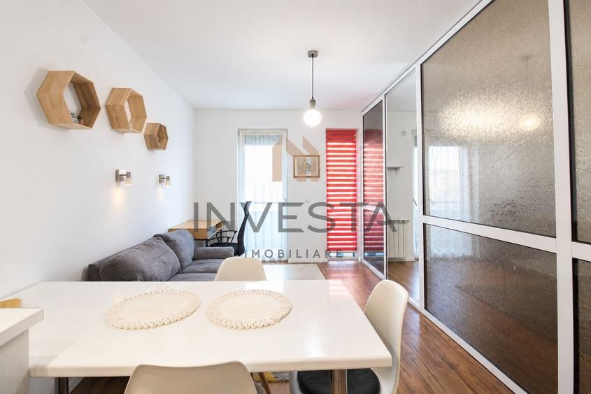 Apartament cu 2 camere semidecomandat, mobilat în Andrei Mureșanu
