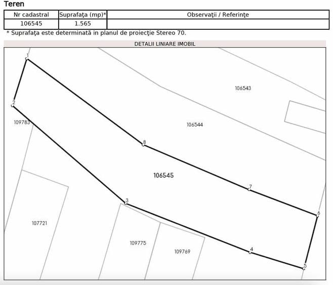 Teren de 1565 mp, în Exterior Vest