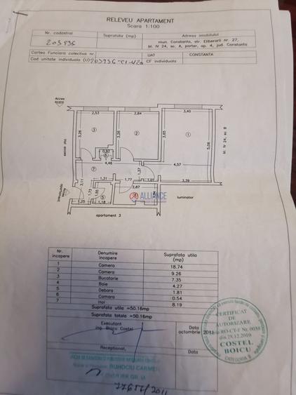 Apartament cu 2 camere decomandat în Inel II