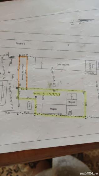 Teren central cu cladiri de vanzare in sat Sag, Timis - 1