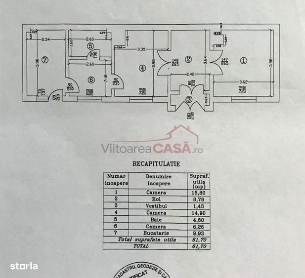 Casă cu 5 camere cu Teren 300 Mp în Central