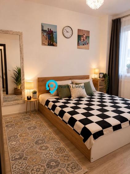 Apartament cu 2 camere decomandat, mobilat în Haliu