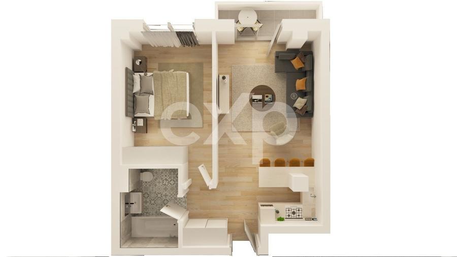 Apartament cu 2 camere în Trivale