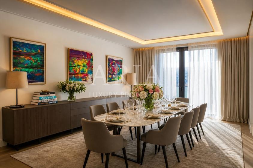 Apartament cu 5 camere decomandat, mobilat în Arcul de Triumf