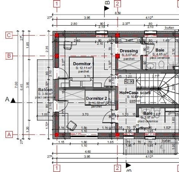 Duplex cu 4 camere cu Canalizare în Florești