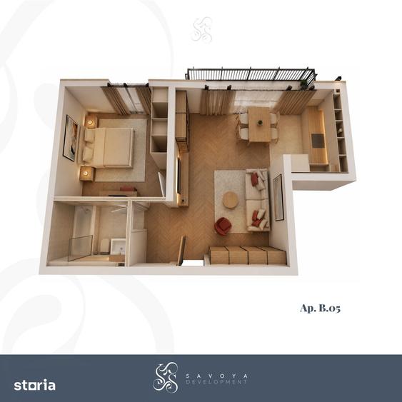 Apartament cu 2 camere în Șagului