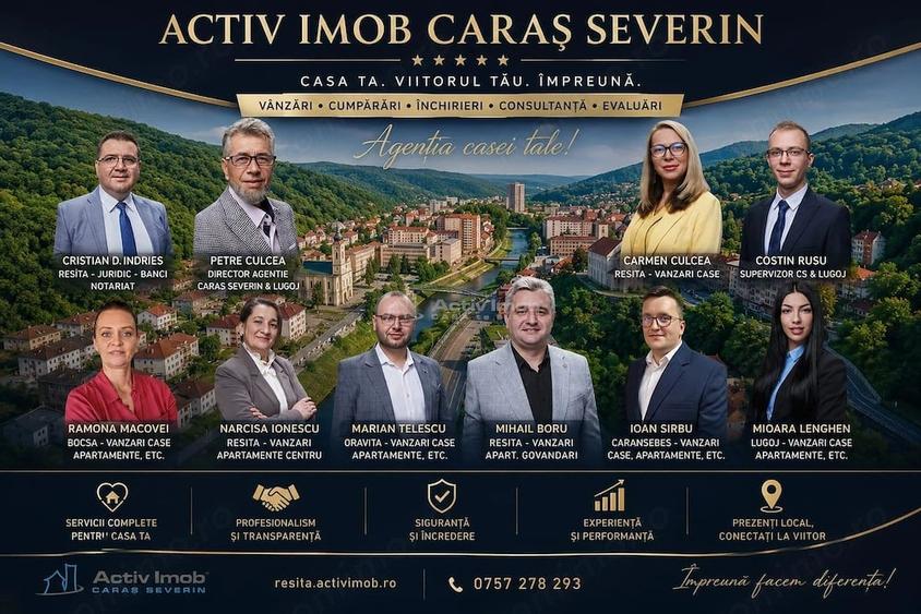 Apartament cu 2 camere semidecomandat în Cuptoare (Reșița)