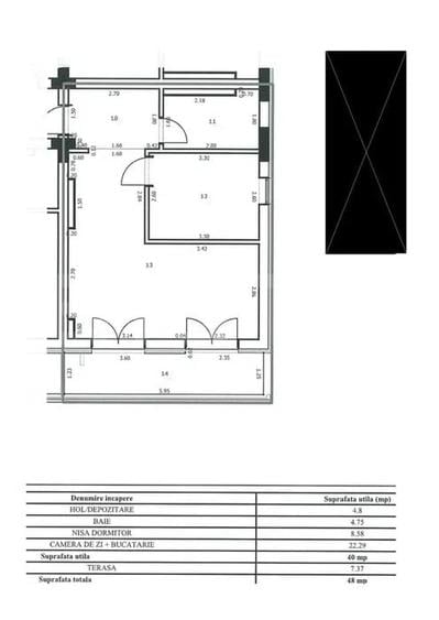 Apartament cu 2 camere semidecomandat, mobilat în Libertății