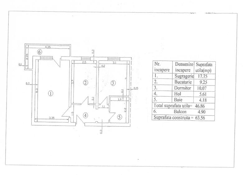 Apartament cu 2 camere decomandat, mobilat în Central