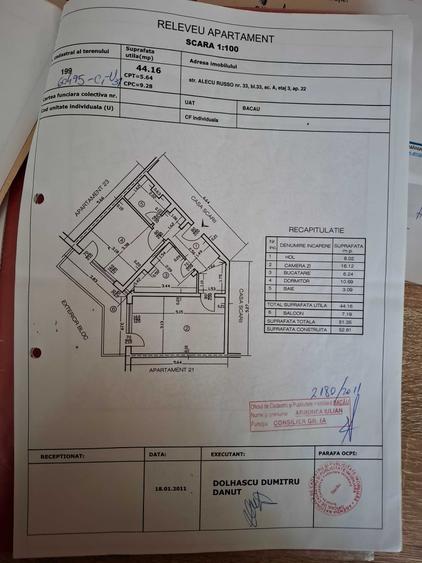 Apartament cu 2 camere decomandat în Central