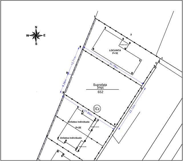 Teren Construcții intravilan de 652 mp, în Nord