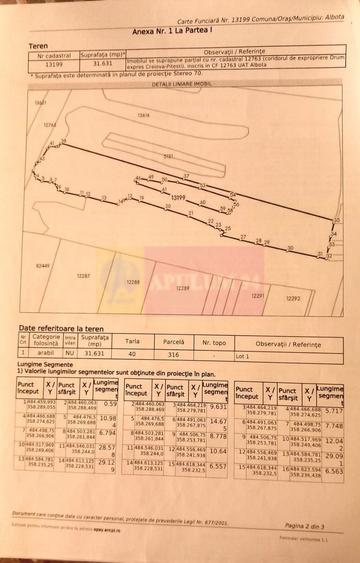 Teren agricol extravilan de 94000 mp, în Albota