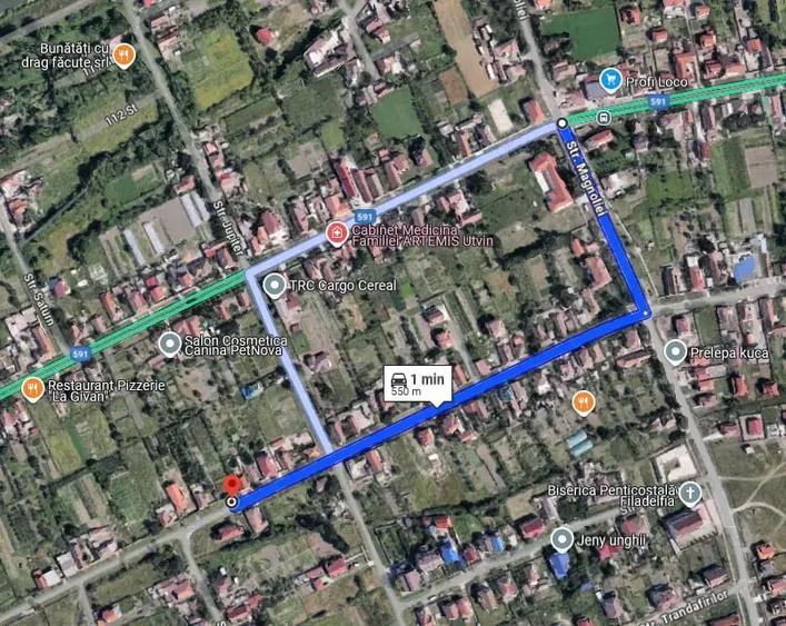 Teren de 1455 mp, în Utvin