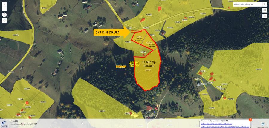 Teren intravilan de 15771 mp, în Fundata