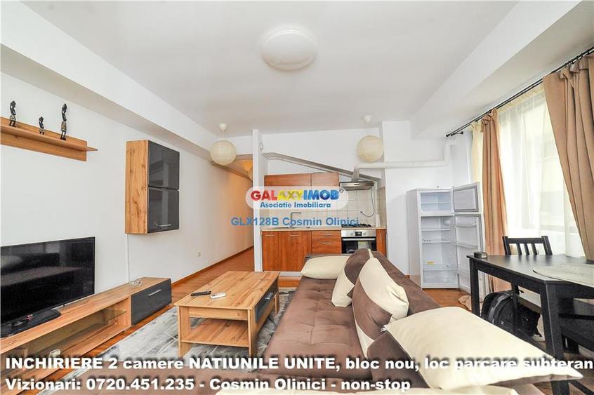 Apartament cu 2 camere decomandat, mobilat în Națiunile Unite
