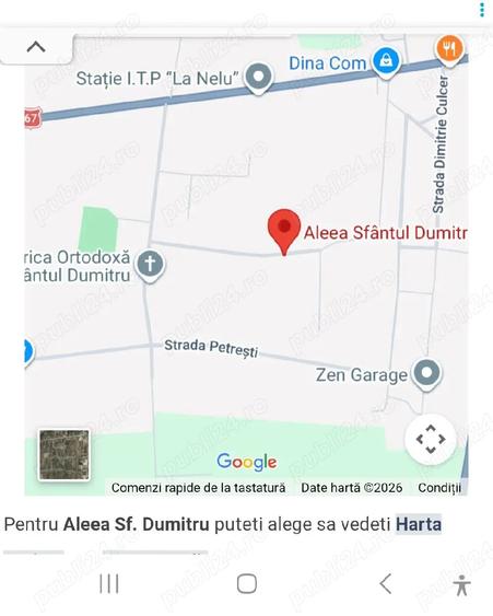 Teren de 468 mp, în Exterior Vest