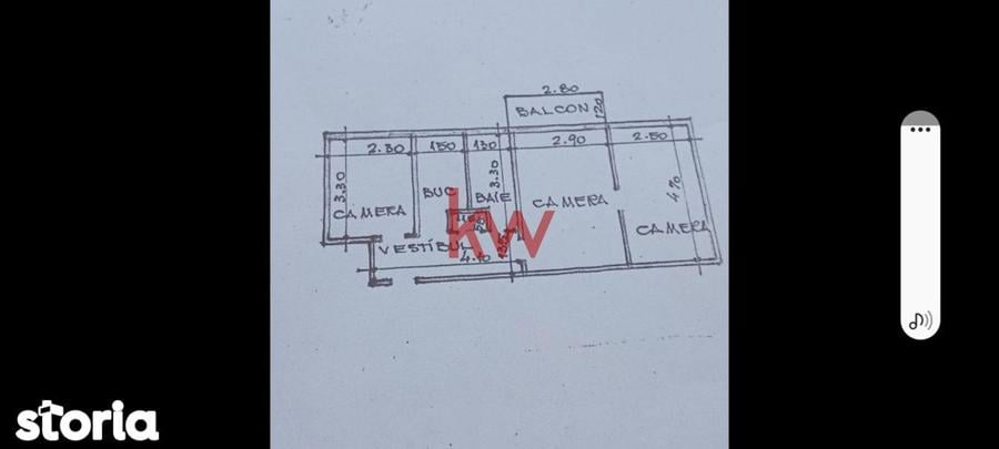 Apartament cu 3 camere semidecomandat în Alexandru cel Bun