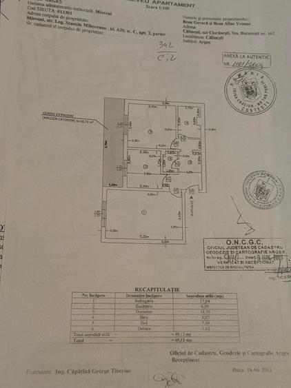Apartament cu 2 camere decomandat în Central