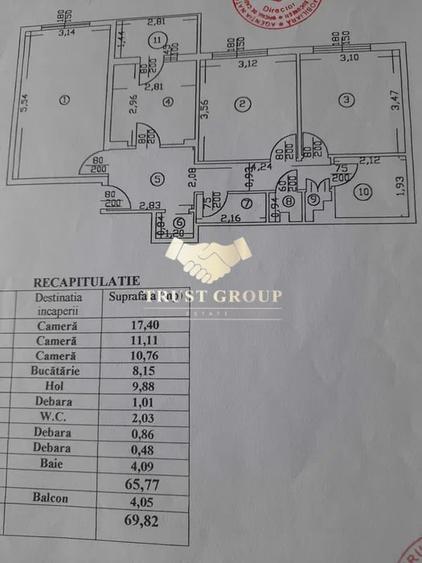 Apartament cu 3 camere decomandat în Drumul Taberei