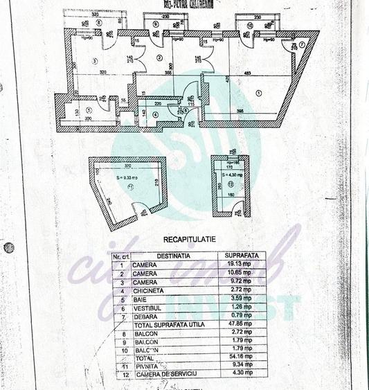 Apartament cu 2 camere semidecomandat, mobilat în Cotroceni