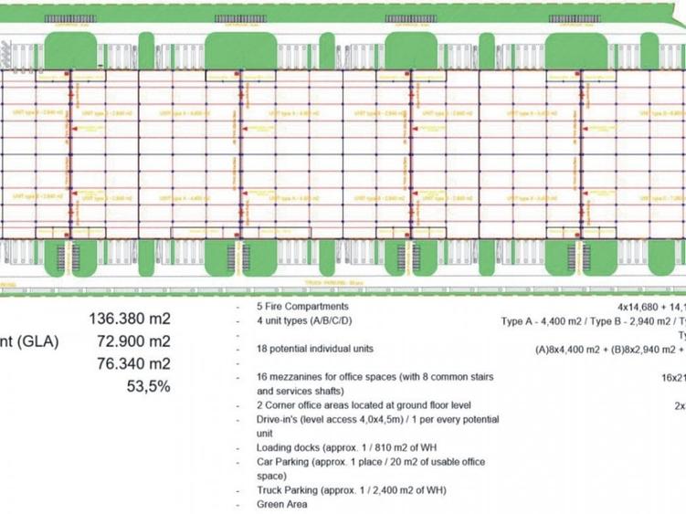 Spațiu industrial, de 72,900 mp, în Chitila