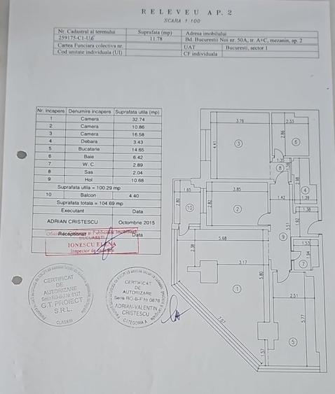105 mp utili -3 camere -Vis-a-vis Metrou Jiului -Mobilat și utilat -Proprietar - 7