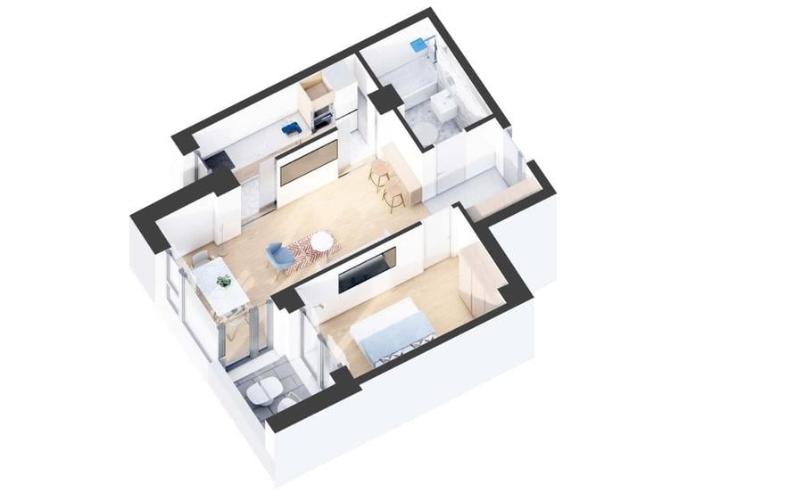 Apartament cu 2 camere decomandat în Vitan
