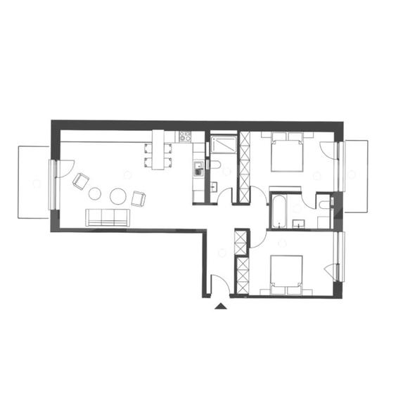 Apartament cu 3 camere semidecomandat în Semicentral