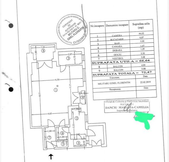 Apartament cu 2 camere, mobilat în Romană