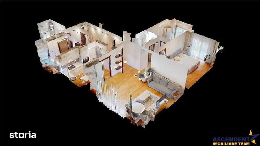Apartament cu 4 camere, mobilat în Central
