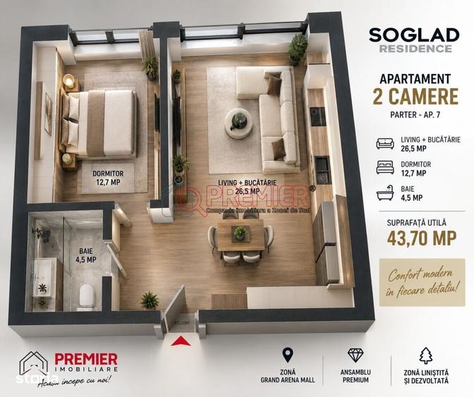 2 Camere Brancoveanu Doar 85.000 + Tva Grand Arena Oferta - 5