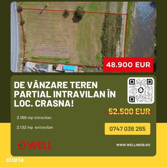 De vanzare teren partial intravilan in loc. Crasna! - 4