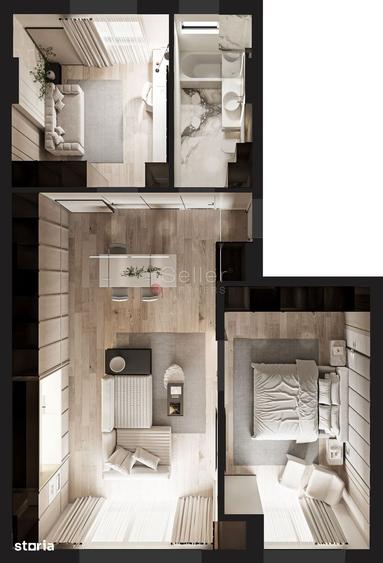 Apartament cu 3 camere în Dârste