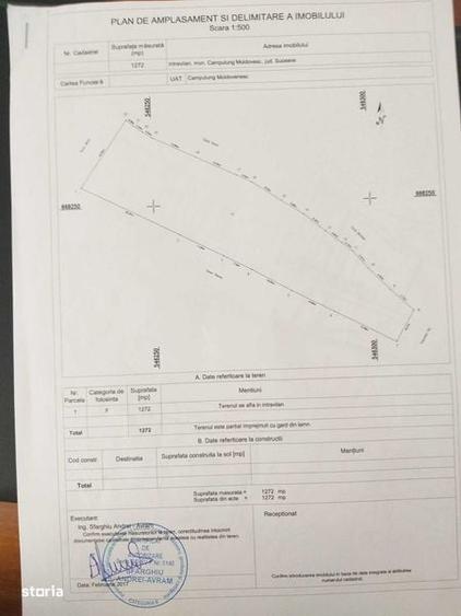 Teren de 1272 mp, în Câmpulung Moldovenesc